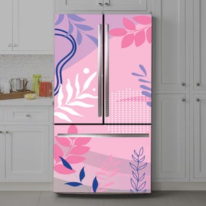 Abstract Fridge Wrap: Self-Adhesive Vinyl Refrigerator Decal