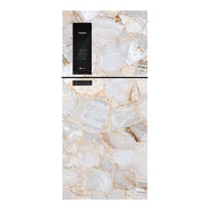 Fridge Wrap Vinyl Decal Refrigerator Skin Wrap Side by Side Top Bottom Door Vinyl Decorative Self Adhesive Fridge Wallpaper Marble 579