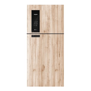 Fridge Wrap Vinyl Decal Refrigerator Skin Wrap Side by Side Top Bottom Door Vinyl Decorative Self Adhesive Fridge Wallpaper Wood 27