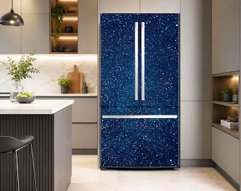 Abstract Fridge Wrap | Modern Refrigerator Vinyl | Peel & Stick Kitchen Decor