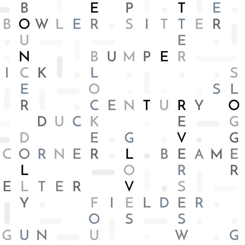Personalised cricket words print / cricket crossword wall art Etsy
