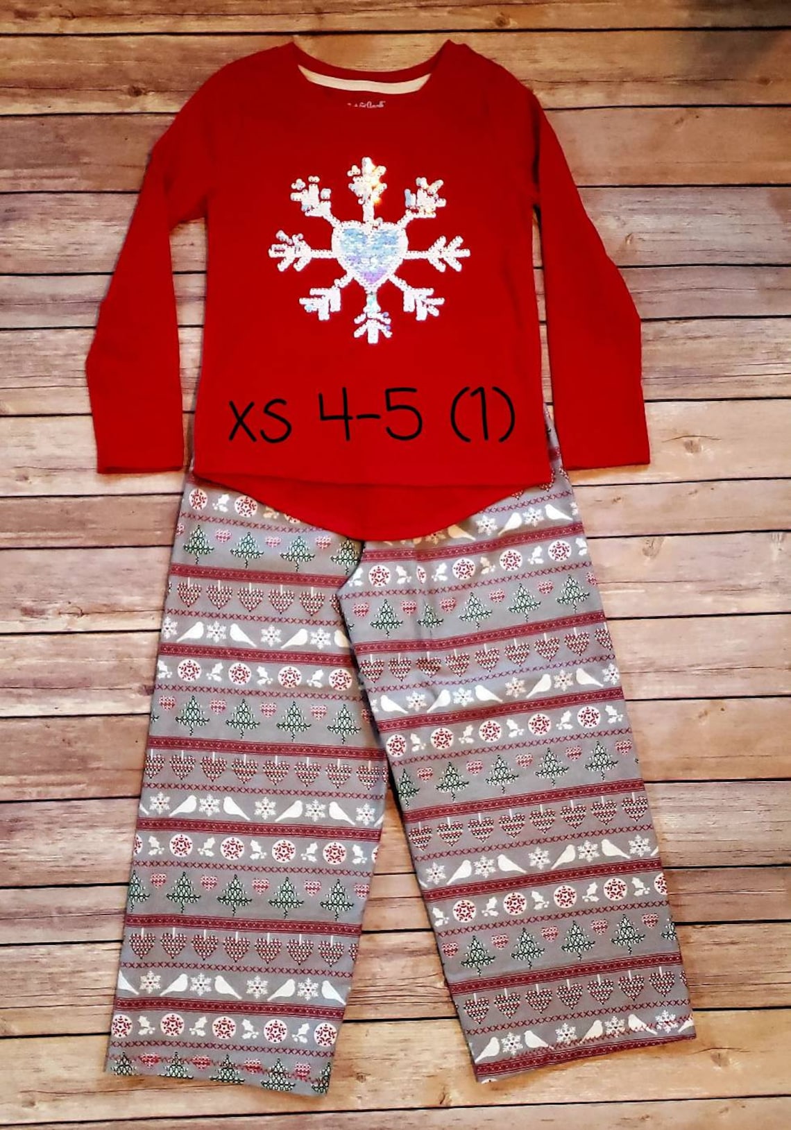 Flannel Christmas/ Winter Pajama Bottoms With Matching Top Etsy