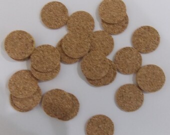 16mm Diameter x 0.8mm Thick Adhesive Backed Cork Circles/Discs