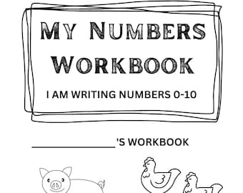 Mi libro de ejercicios de números // Práctica de escritura // Libro de ejercicios de escritura // Práctica de números // Libro de ejercicios de prekínder // Libro de ejercicios de jardín de infantes // Educación en casa