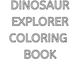Libro para colorear El explorador de dinosaurios