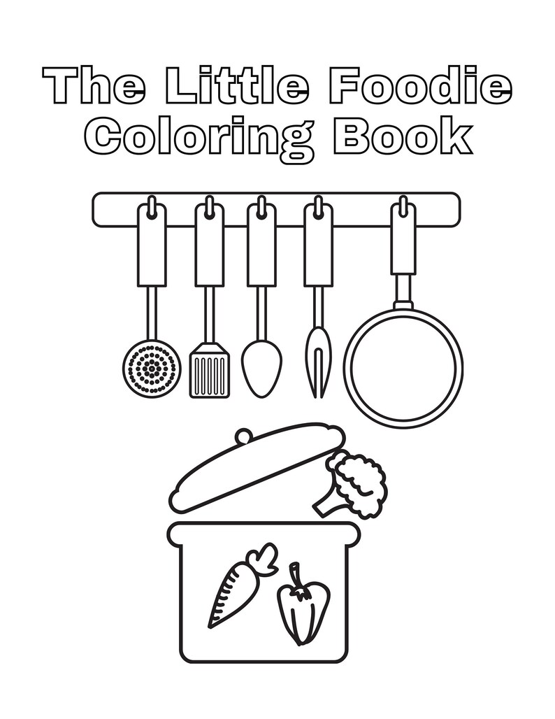 The Little Foodie Coloring Book Etsy