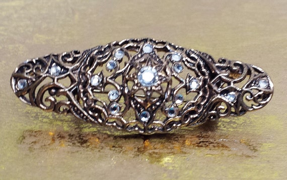 Handcrafted Mixed Metals Brooch of Vintage Parts Time on My Hands