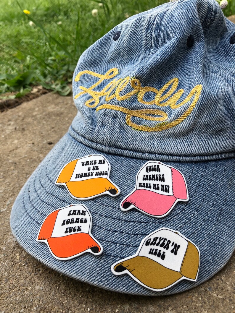 Choose One or ALL Southern Queer Colorful Sayings Trucker Hat Pins