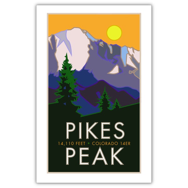 Pikes Peak 14er Poster