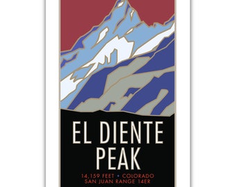 El Diente Peak 14er Poster