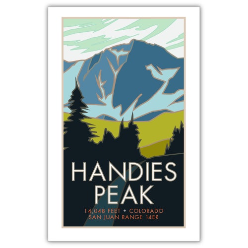 Longs Peak 14er Poster Etsy