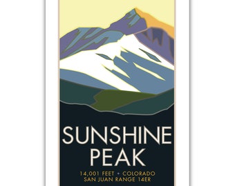 Sunshine Peak 14er Poster