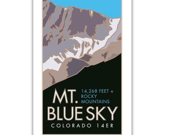 Mt. Blue Sky 14er Poster