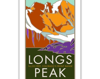 Longs Peak 14er Poster