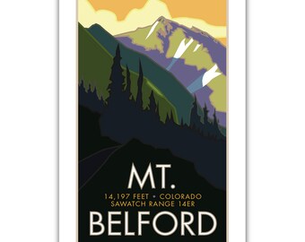 Mt. Belford 14er Poster