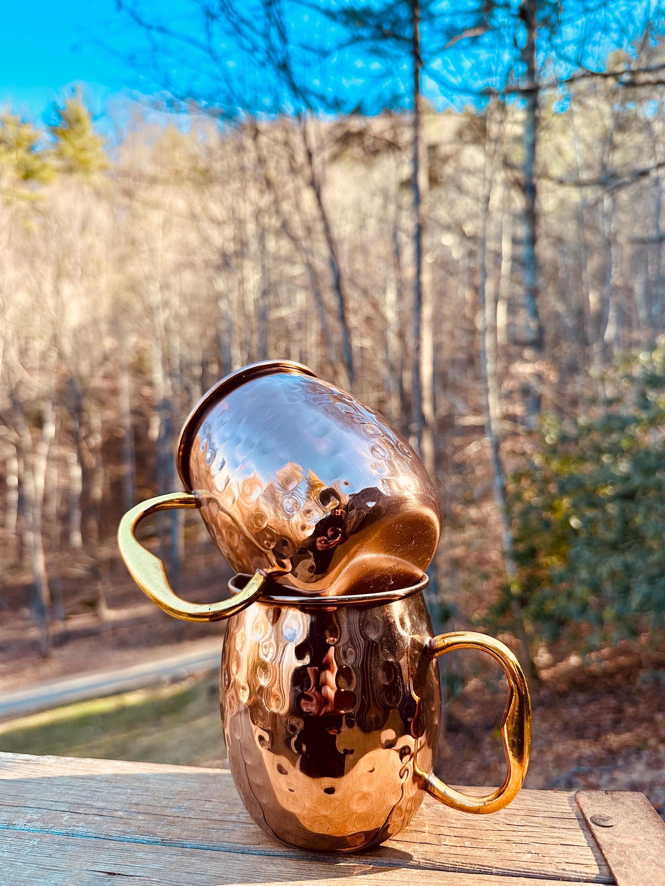 Vintage Godinger Copper Moscow Mule Mugs - Hammered Barware Set - Etsy