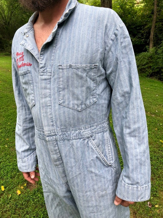 denim mechanic jumpsuit