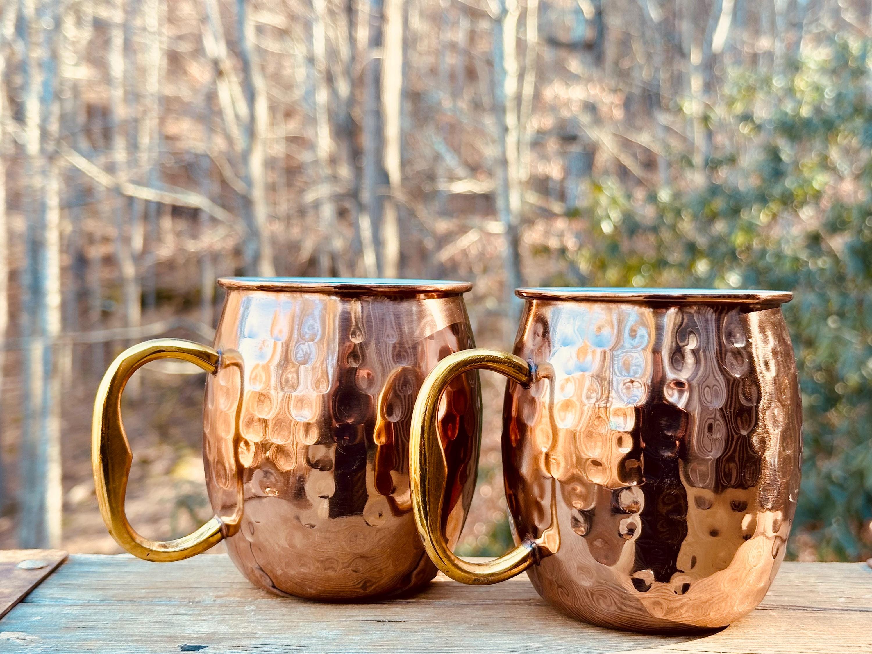 Vintage Godinger Copper Moscow Mule Mugs - Hammered Barware Set - Etsy