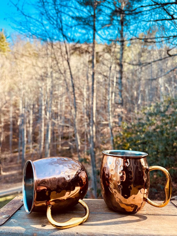 Vintage Godinger Copper Moscow Mule Mugs - Hammered Barware Set - Etsy