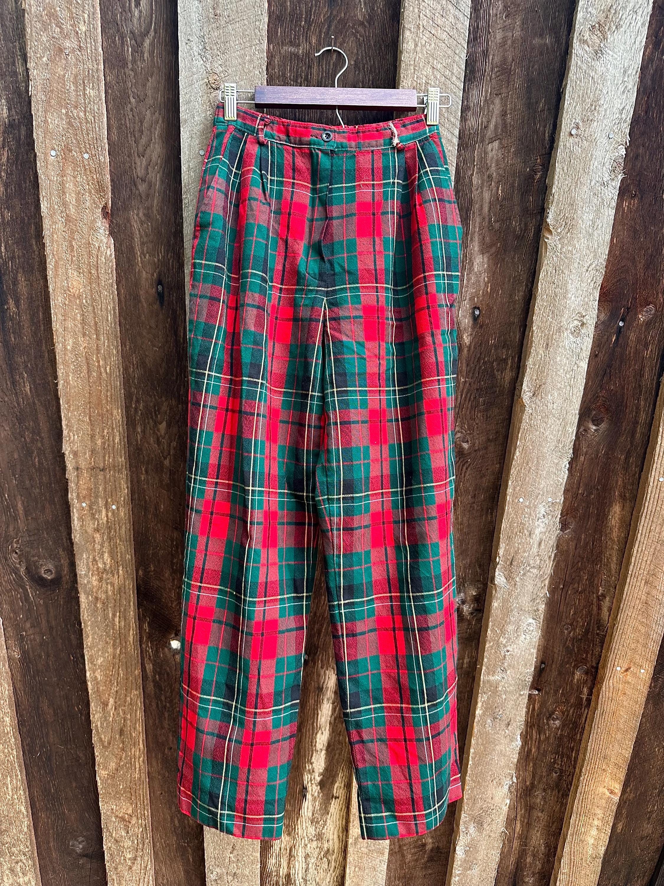 80s Tartan Pants - Etsy