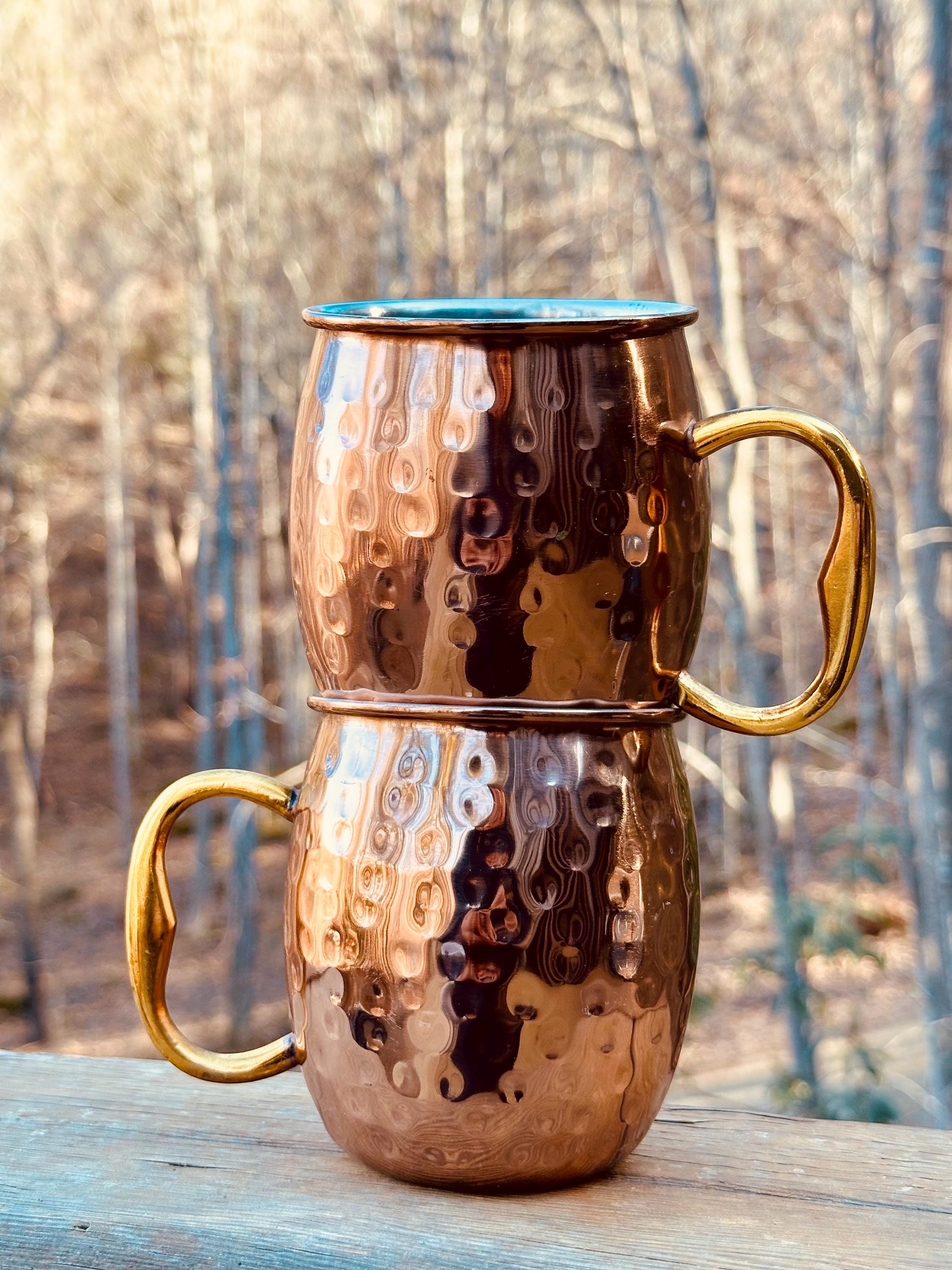 Vintage Godinger Copper Moscow Mule Mugs - Hammered Barware Set - Etsy