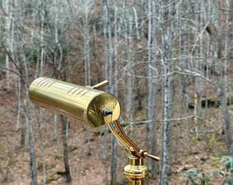 Vintage Brass Adjustable Desk Lamp | Mid Century Task Light