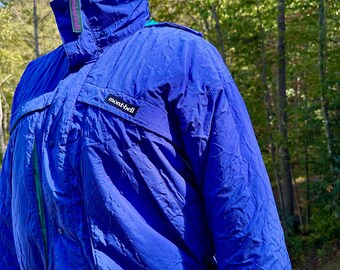 Vintage Montbell Colorblock Ski Jacket: 80s Retro Puffer Coat - Etsy