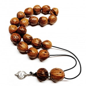 Nutmeg Greek kompoloi worry beads Rosary aromatic by scented Nutmeg image 1