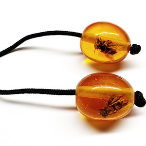 Begleri finger toy Greek worry beads by resin with enclosed bees