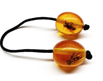 Begleri finger toy Greek worry beads by resin with enclosed bees