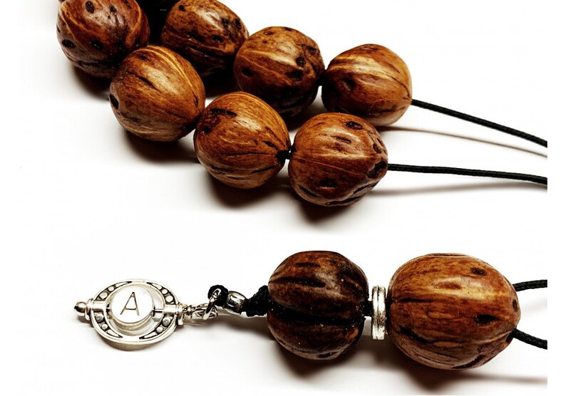 Nutmeg Greek kompoloi worry beads Rosary aromatic by scented Nutmeg image 2