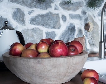 hand carved massive bowl, oak wood, centerpiece, massive huge solid wood ,rustic,natural,pure,sturdy,boho; please read Product Description