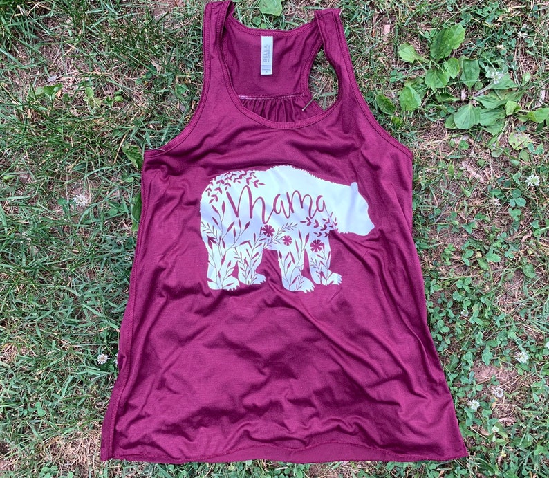 Floral Mama Bear Shirt Mama Bear Shirt BOHO Mama Bear Tshirt Mama Bear tank top