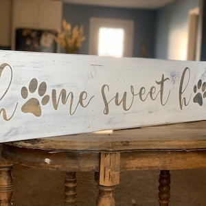 Home Sweet Home Dog Home Decor Paw Print Decor Dog Home - Etsy