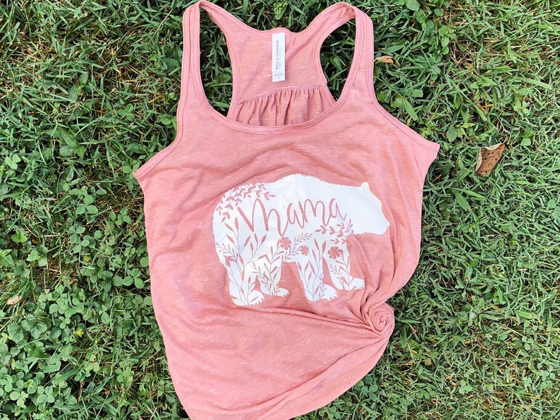 Floral Mama Bear Shirt Mama Bear Shirt BOHO Mama Bear Tshirt Mama Bear tank top