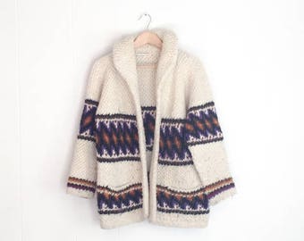 Vintage Jacket - Mexican Clothing - Wool Coat - Winter Jackets - Blanket Jacket - Mexican Wool Jacket - Vintage Boho Sweater - Festival