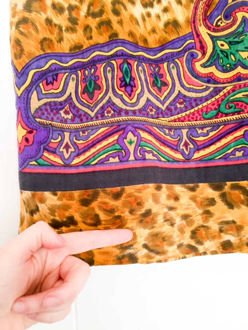 Versus Gianni Versace Vintage Versace Versace Skirt VINTAGE VERSACE Women Leopard Print Skirt Designer Vintage