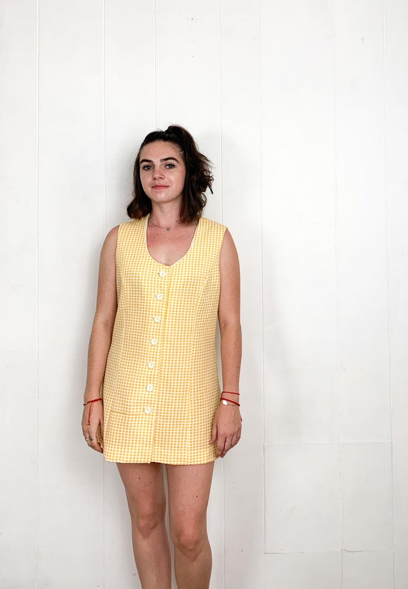 yellow 60s dress