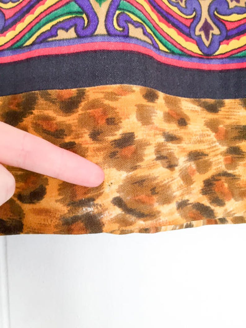 Versus Gianni Versace Vintage Versace Versace Skirt VINTAGE VERSACE Women Leopard Print Skirt Designer Vintage