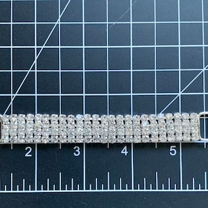 4-row rhinestone bikini connector for bodybuilding competition suit