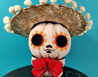 Silicone Baby Pumpkin Tricky Mariachi Dia De Los Muertos - Soft & Squishy