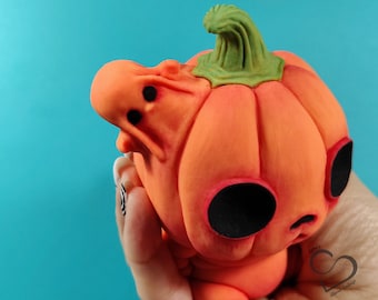 Silicone Baby Pumpkin Tricky with Ghost - Soft & Squishy