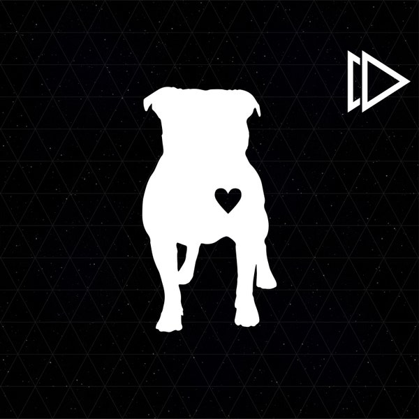 Pitbull Pet Heart Decal