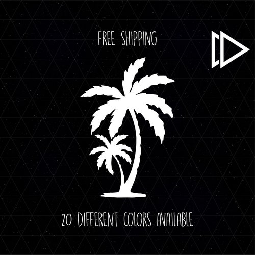 PALM BEACH SAILBOAT Vinyl Decal Sticker Nature Decal Beach Etsy