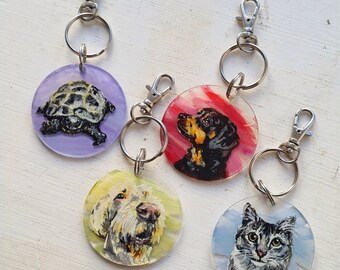 Pet Portrait Keyring