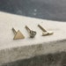 Mismatch solid gold and diamond stud set, with a choice of colours