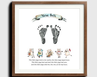 Custom Nursery Art: Little Piggies in a Line