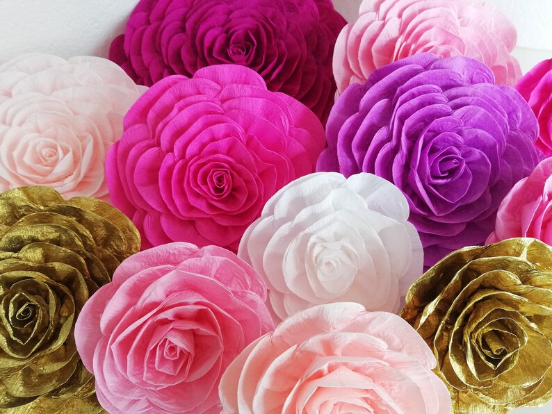 12 Large Paper Flowers Wall Decor Isabela Encanto Backdrop Etsy