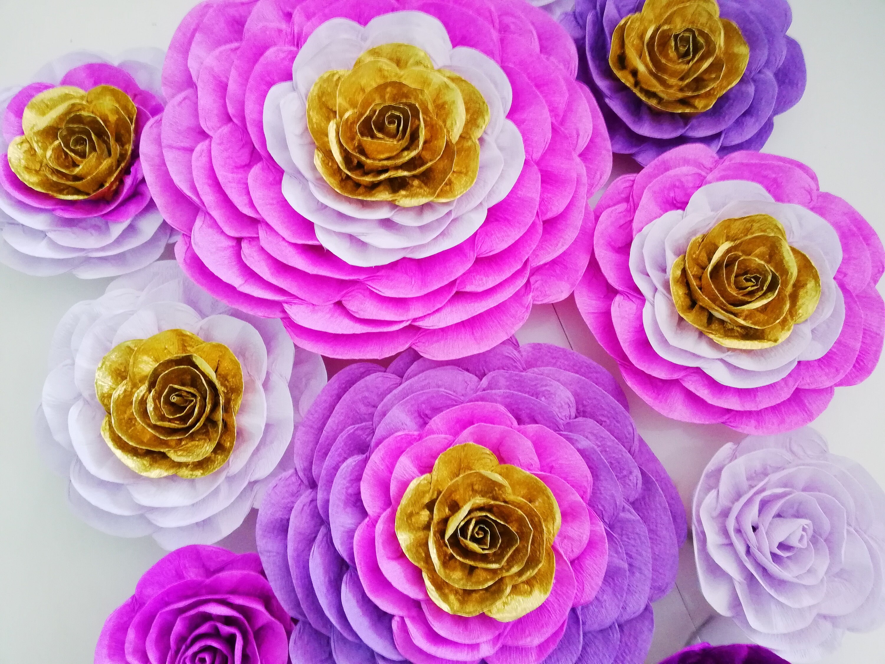 12 large paper flowers Wall Decor nursery wall decor Etsy
