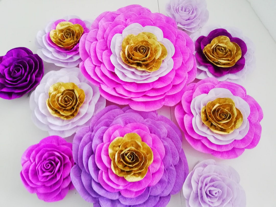 12 Large Paper Flowers Wall Decor, Isabela, Encanto, Backdrop Baby Kate